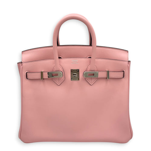 Birkin 25 Rose Sakura in Jonathan  Palladium hardware