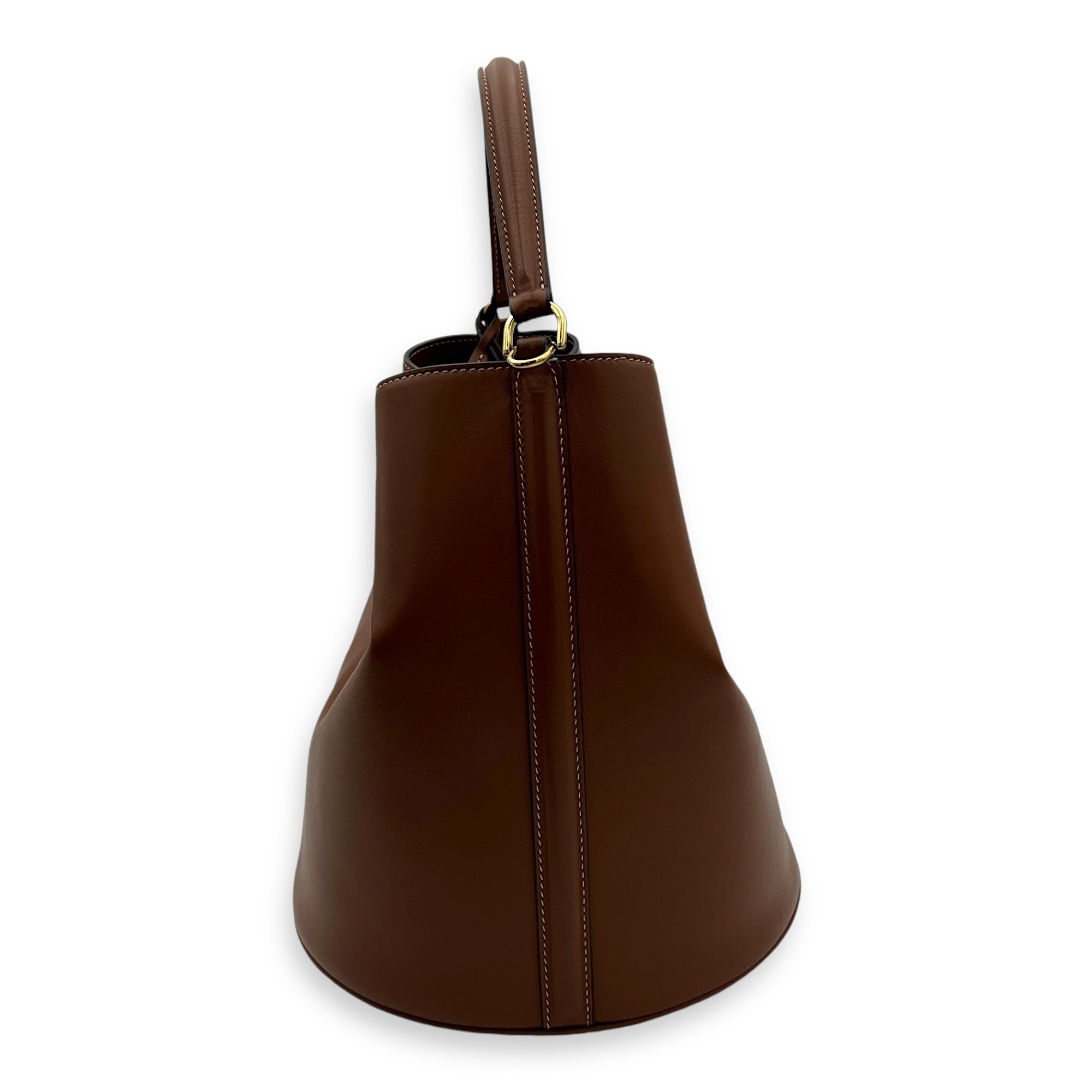 Celine 16 Tan Bucket Bag in Calfskin, Gold hardware Singapore