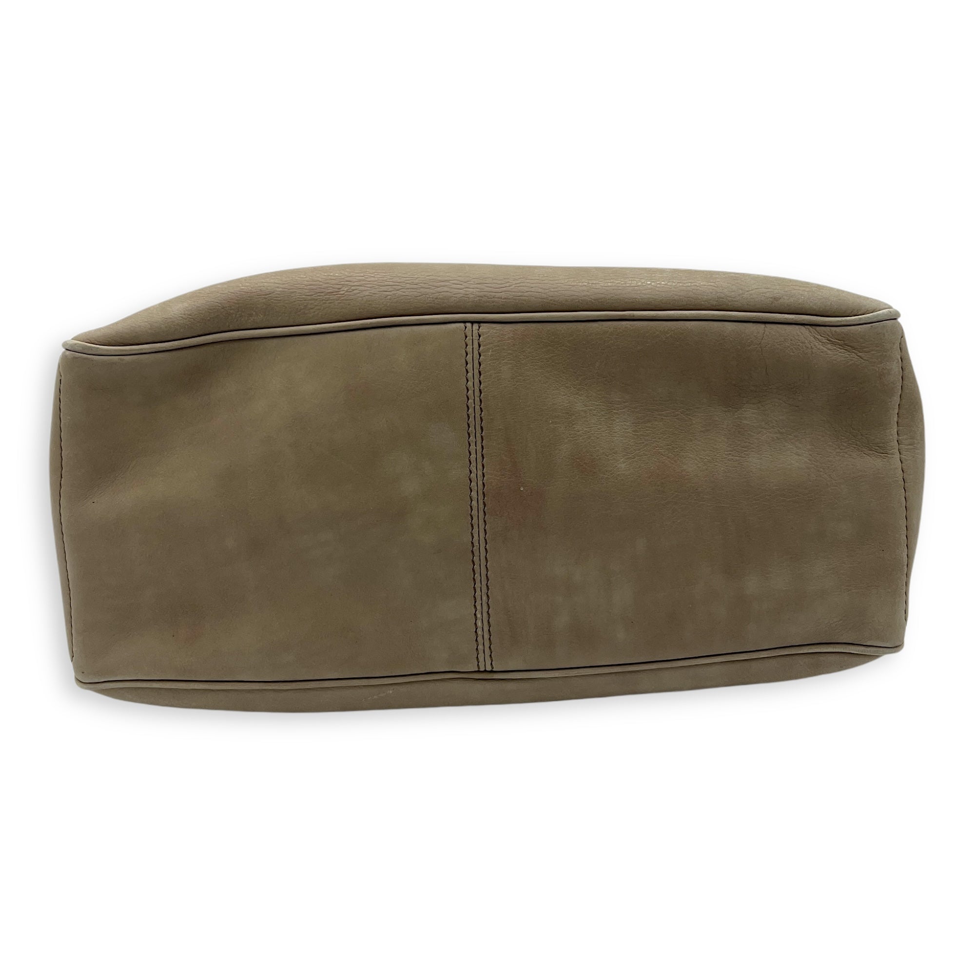 Boogie Top Handle Bag Beige in Calfskin, Silver hardware