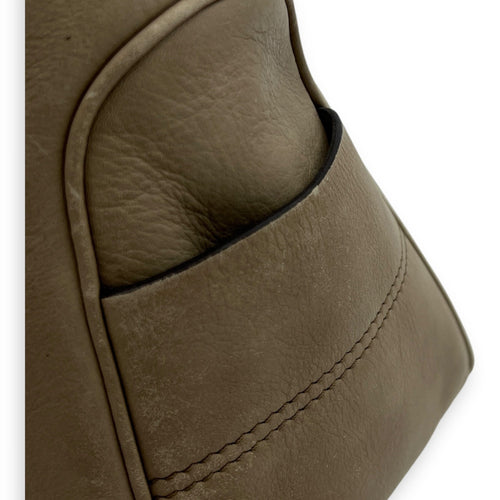Boogie Top Handle Bag Beige in Calfskin, Silver hardware