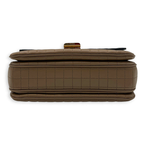 C Crossbody Bag Black in Calfskin, Gold hardware