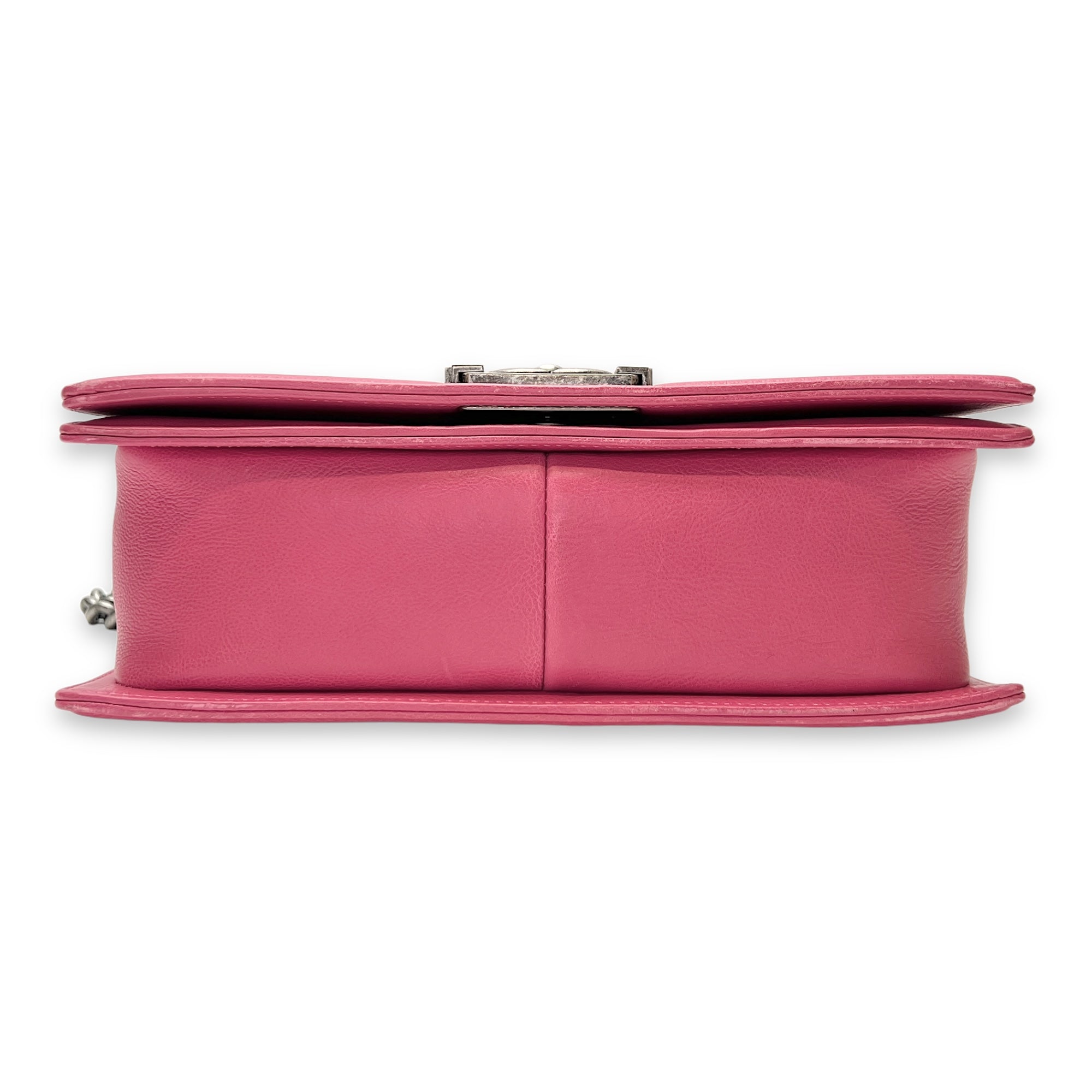 Chanel Boy Medium Pink Shoulder Bag in Calfskin, hardware
