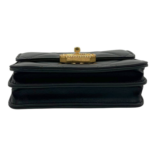 CC Clutch Black in Lambskin, Gold hardware