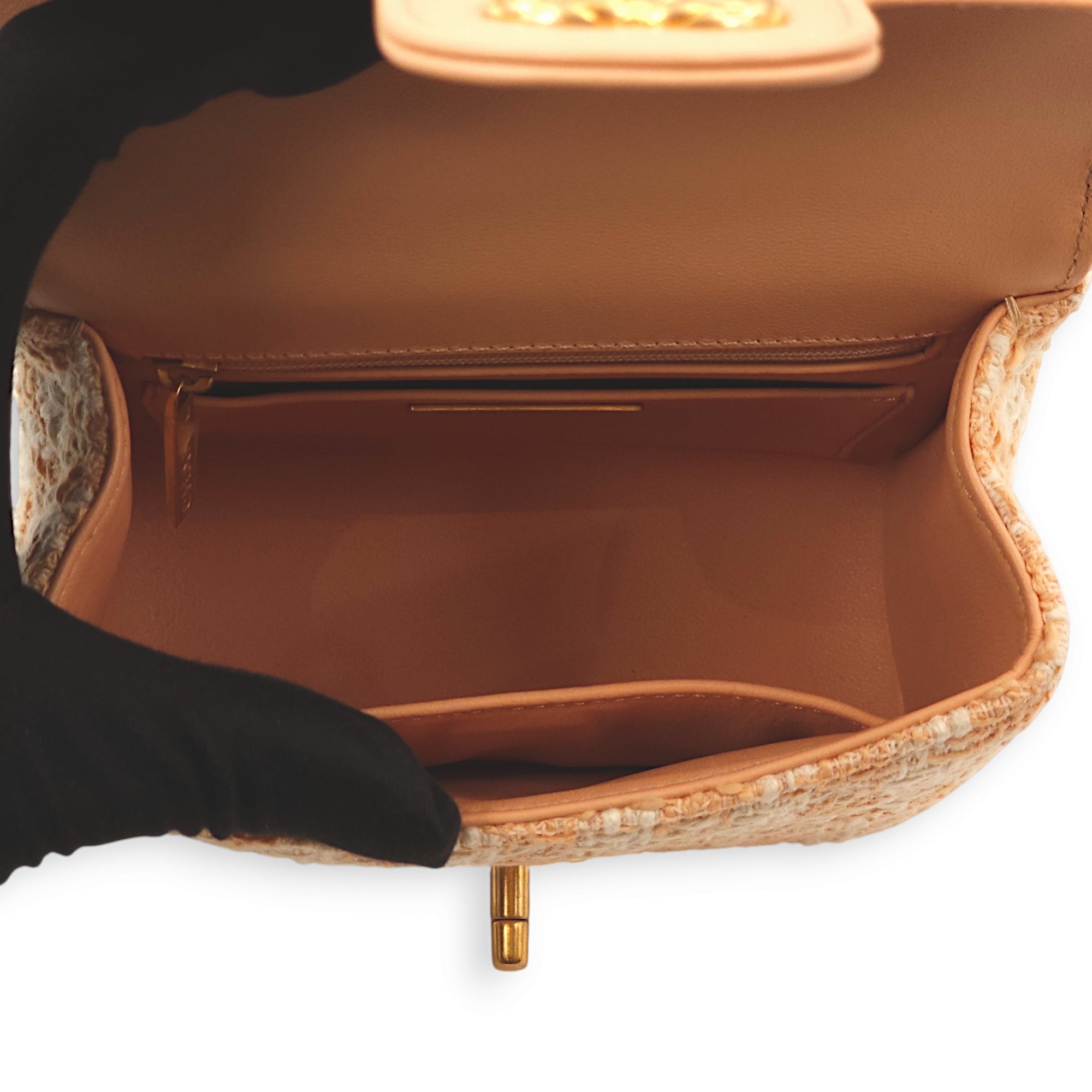 Coco Crush Multi-colour Top Handle Bag in Tweed/Calf Gold hardware CL2408-5141 8