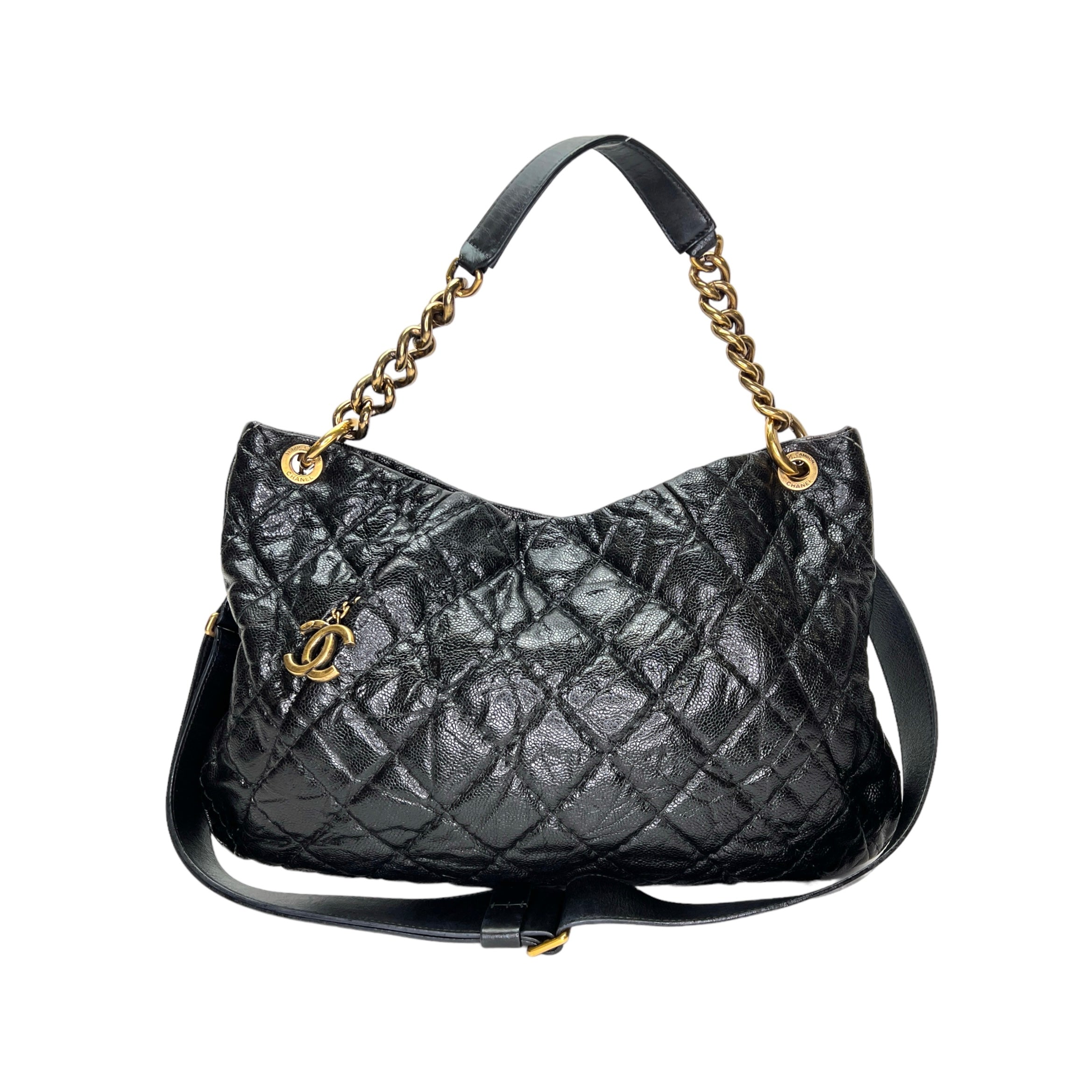 Coco chanel black quilted handbag discount