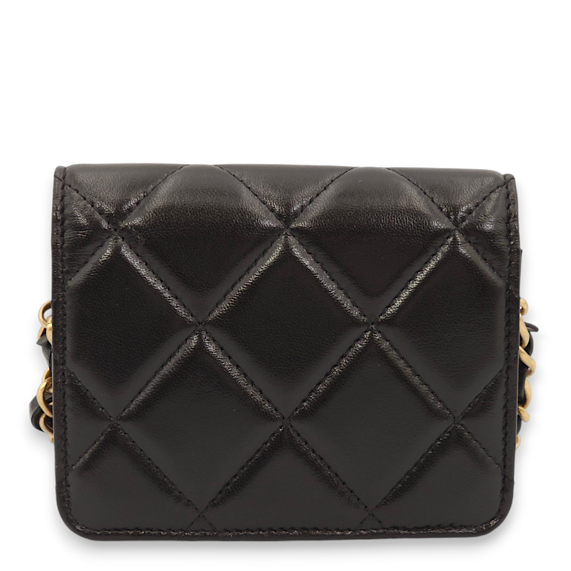 Chanel Diamond Clasp Black Crossbody Bag in Calfskin, Gold hardware  Singapore