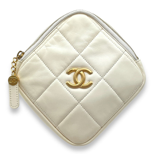 CHANEL GOLD CCロゴ クリアバッグ CHANEL ビーズマトラッセCCターンロックチェーンショルダー