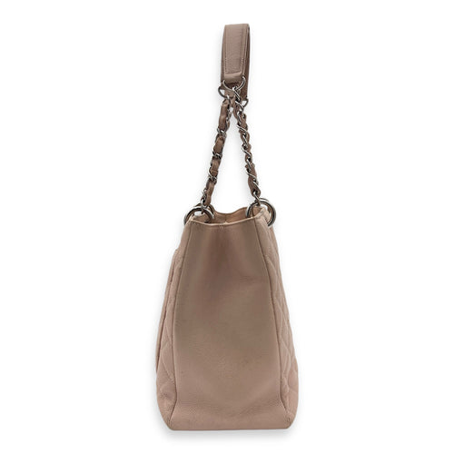 GST Tote Bag Pink in Caviar Leather, Silver hardware
