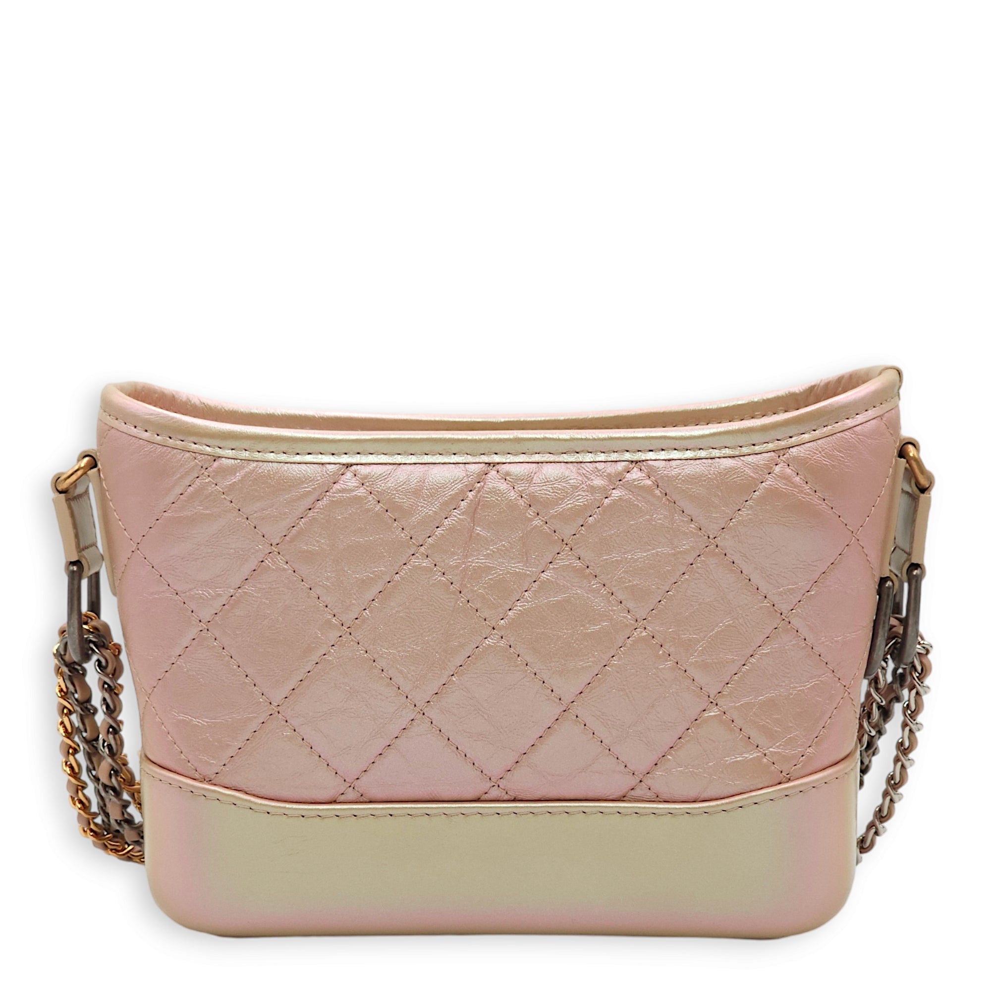 Chanel Gabrielle Small Iridescent Pink Shoulder Bag in