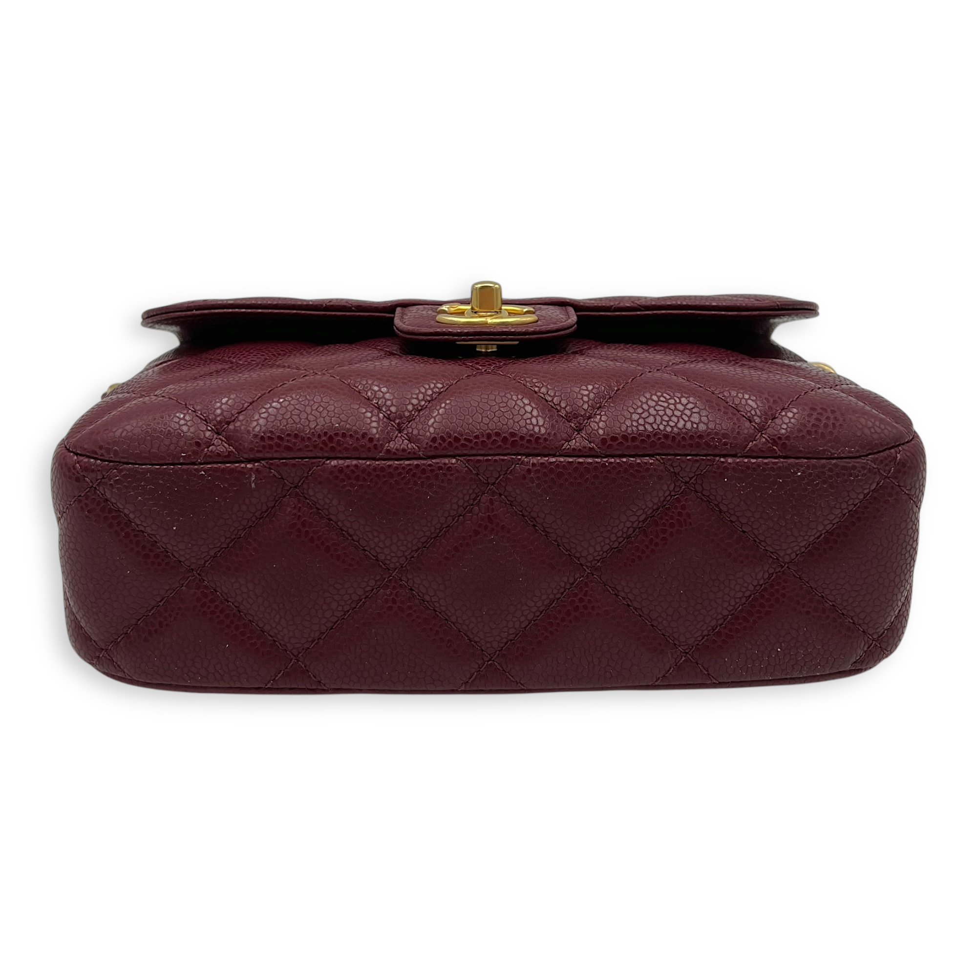 Chanel CC Shoulder Bag Red in Caviar Leather, Gold hardware_5