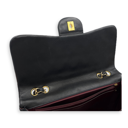 Chanel Classic Shoulder Bag Jumbo Black in Lambskin, Gold hardware_11