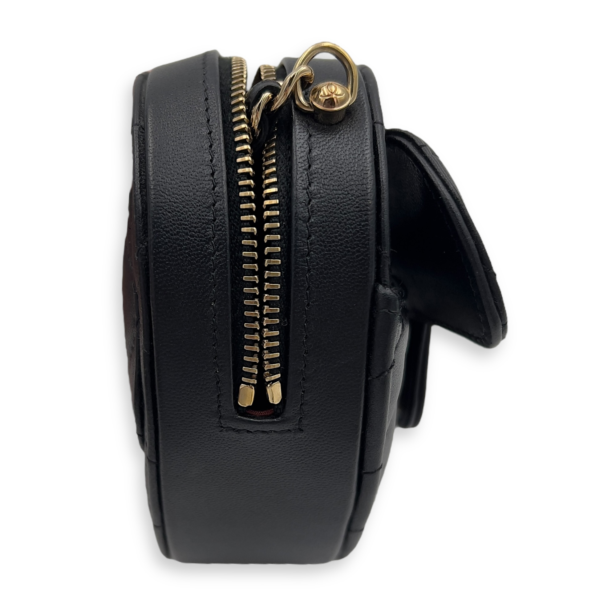 Chanel Heart Mini Black Shoulder Bag in Lambskin, Gold hardware_3
