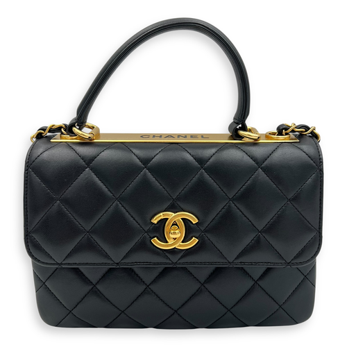 Chanel Trendy CC Top Handle Bag Black in Lambskin, Gold hardware_1
