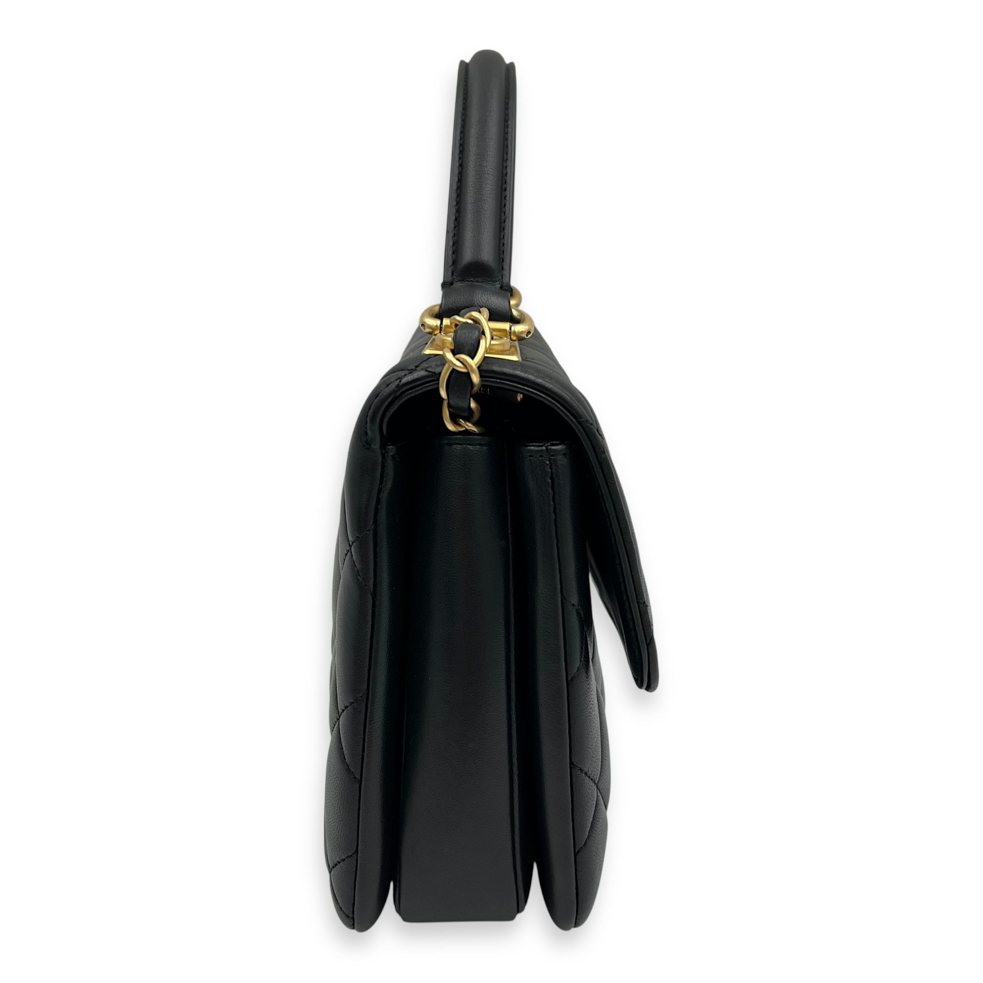 Chanel Trendy CC Top Handle Bag Black in Lambskin, Gold hardware_3