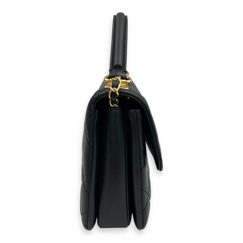 Chanel Trendy CC Top Handle Bag Black in Lambskin, Gold hardware_3