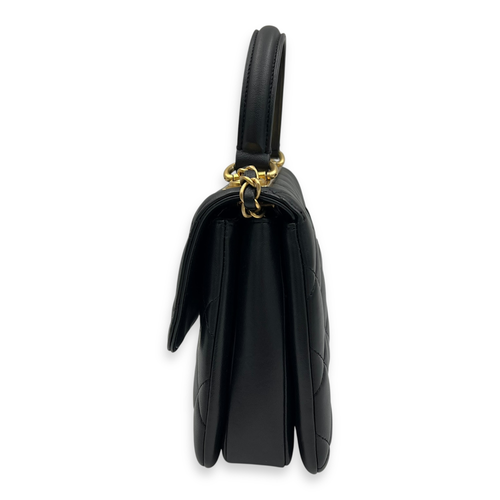 Chanel Trendy CC Top Handle Bag Black in Lambskin, Gold hardware_4