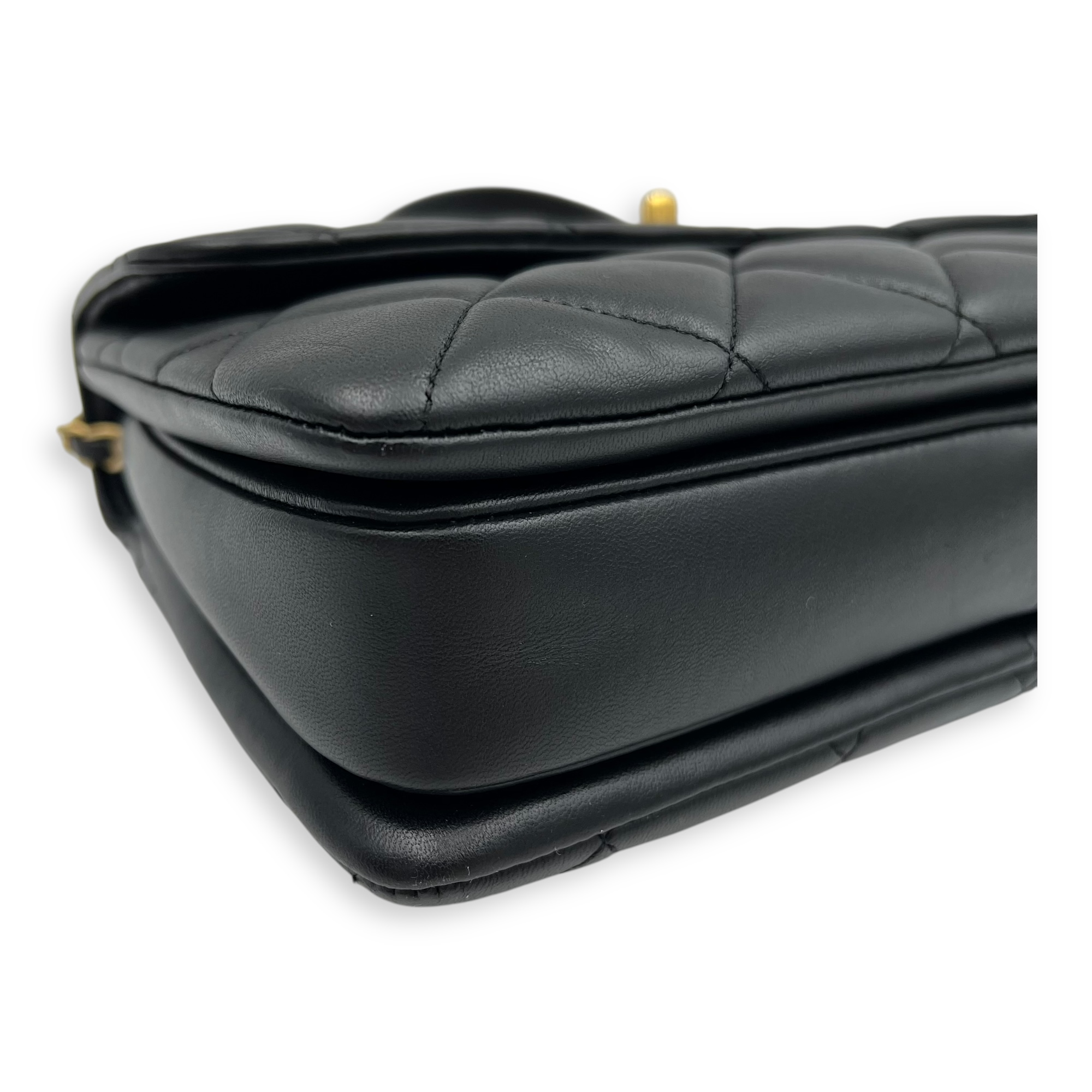 Chanel Trendy CC Top Handle Bag Black in Lambskin, Gold hardware_7