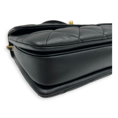 Chanel Trendy CC Top Handle Bag Black in Lambskin, Gold hardware_7