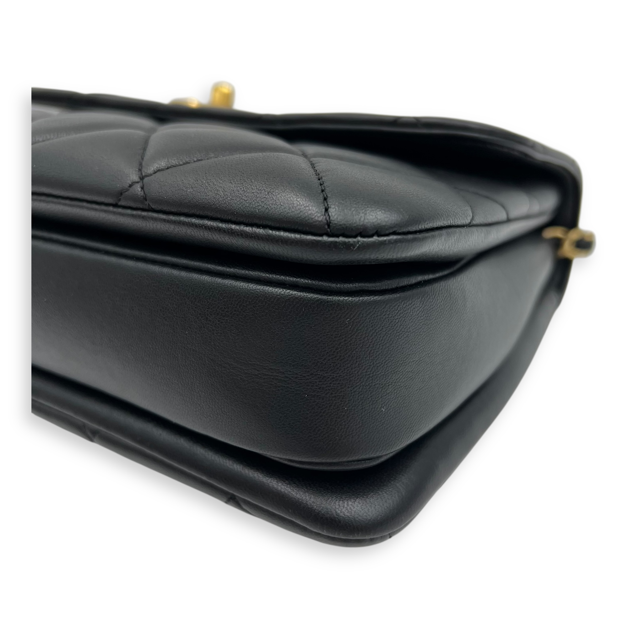 Chanel Trendy CC Top Handle Bag Black in Lambskin, Gold hardware_8