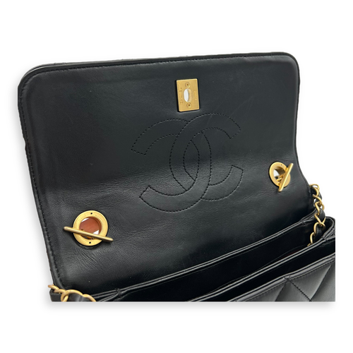 Chanel Trendy CC Top Handle Bag Black in Lambskin, Gold hardware_9