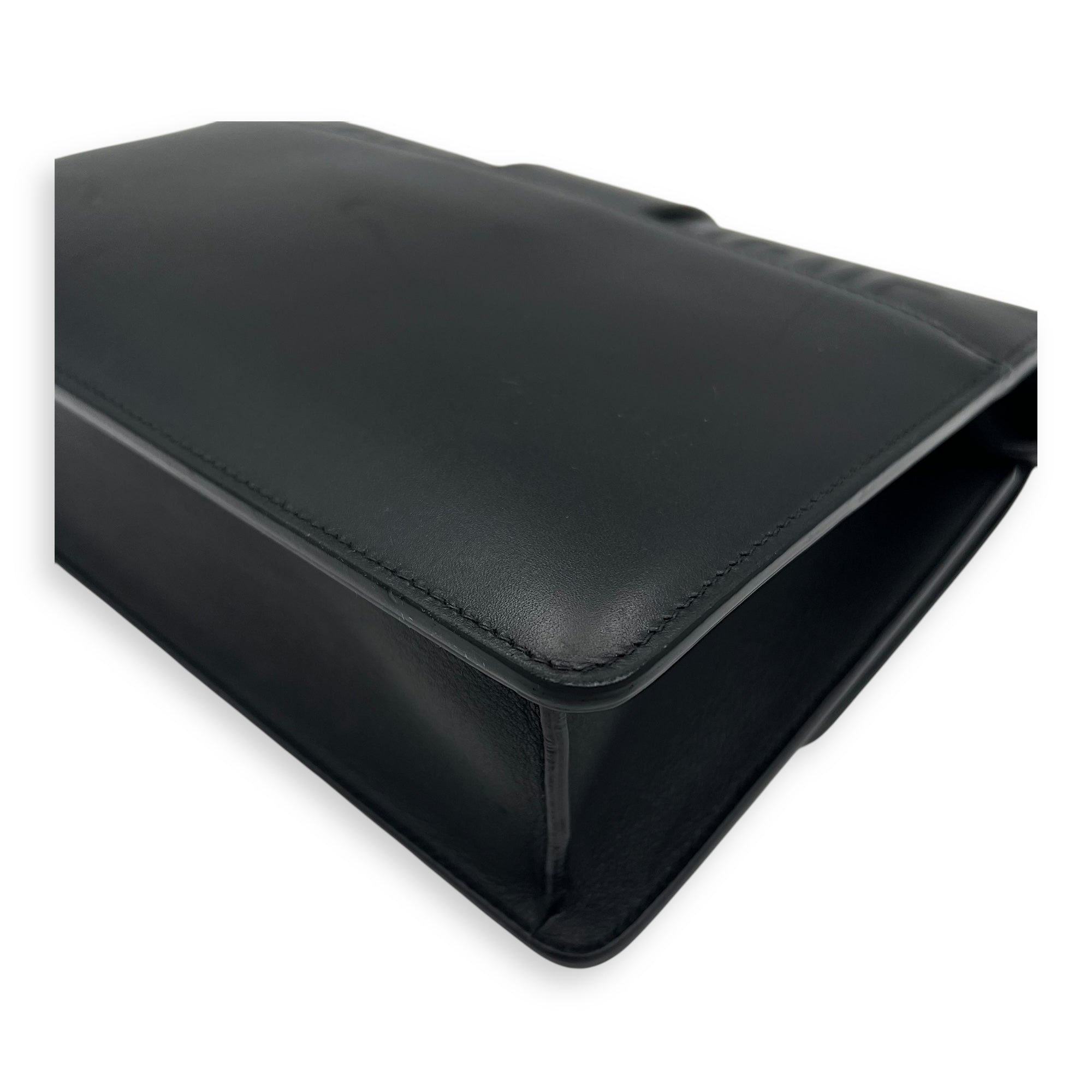 30 Montaigne Crossbody Bag Black in Calfskin, Gold hardware