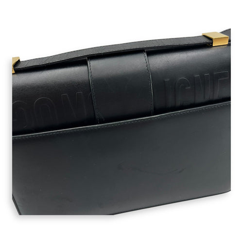 30 Montaigne Crossbody Bag Black in Calfskin, Gold hardware