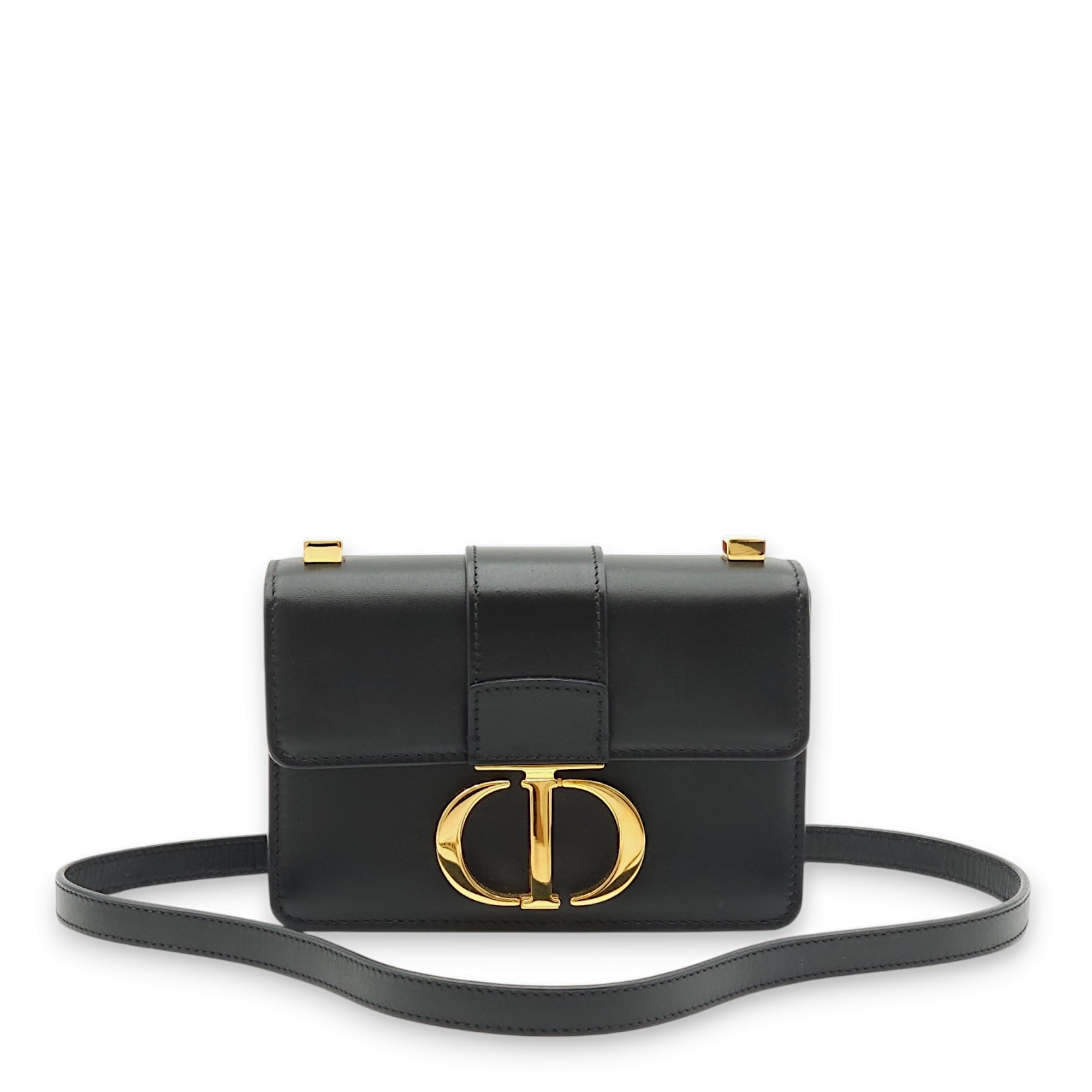 Christian Dior 30 Montaigne Micro Black Crossbody Bag in Calfskin
