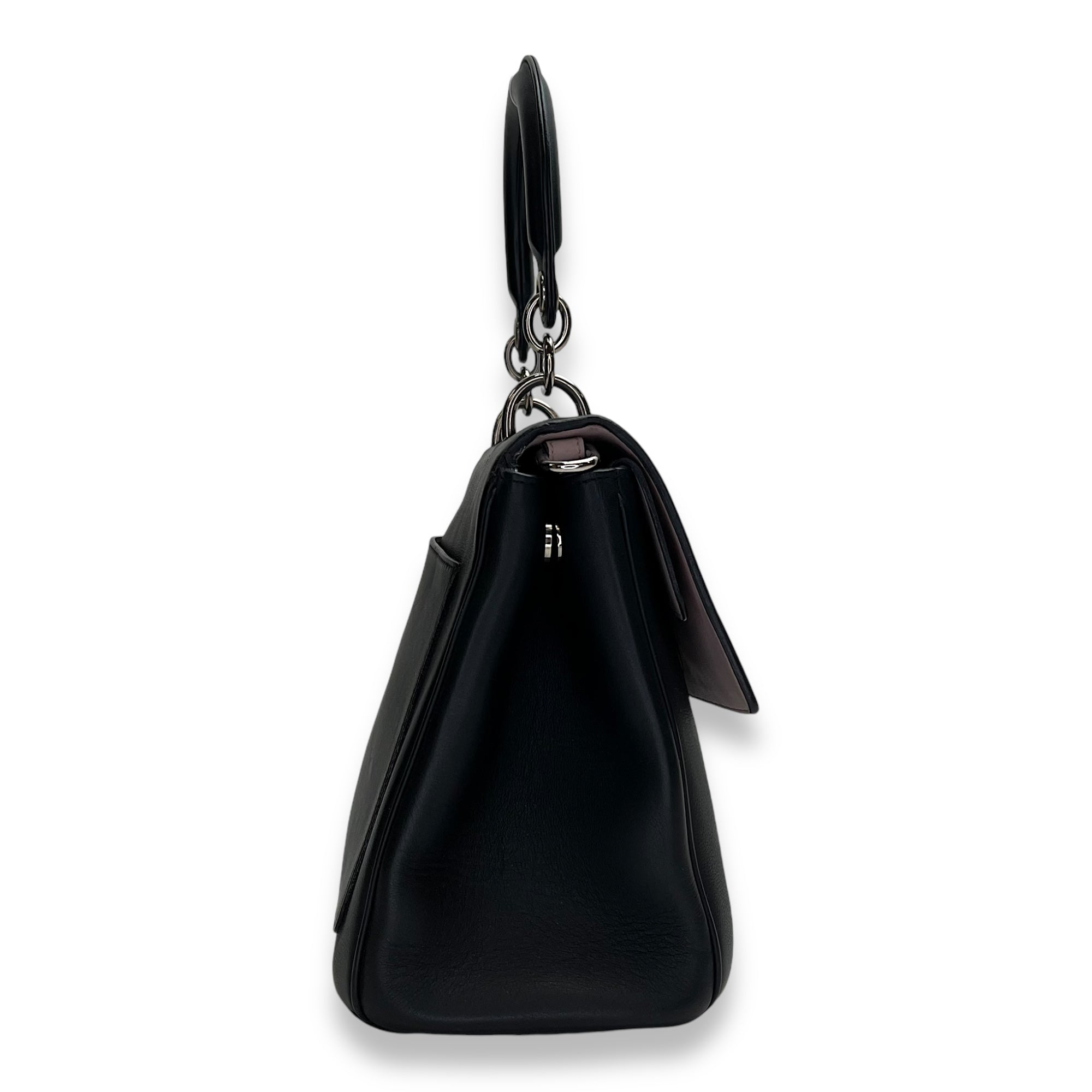 Christian Dior Be Dior Flap Top handle bag in Calfskin Silver Hardware Singapore