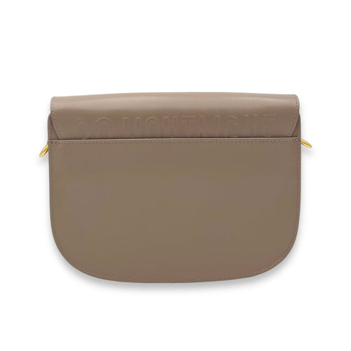 Bobby Crossbody Bag Brown in Calfskin, Gold hardware