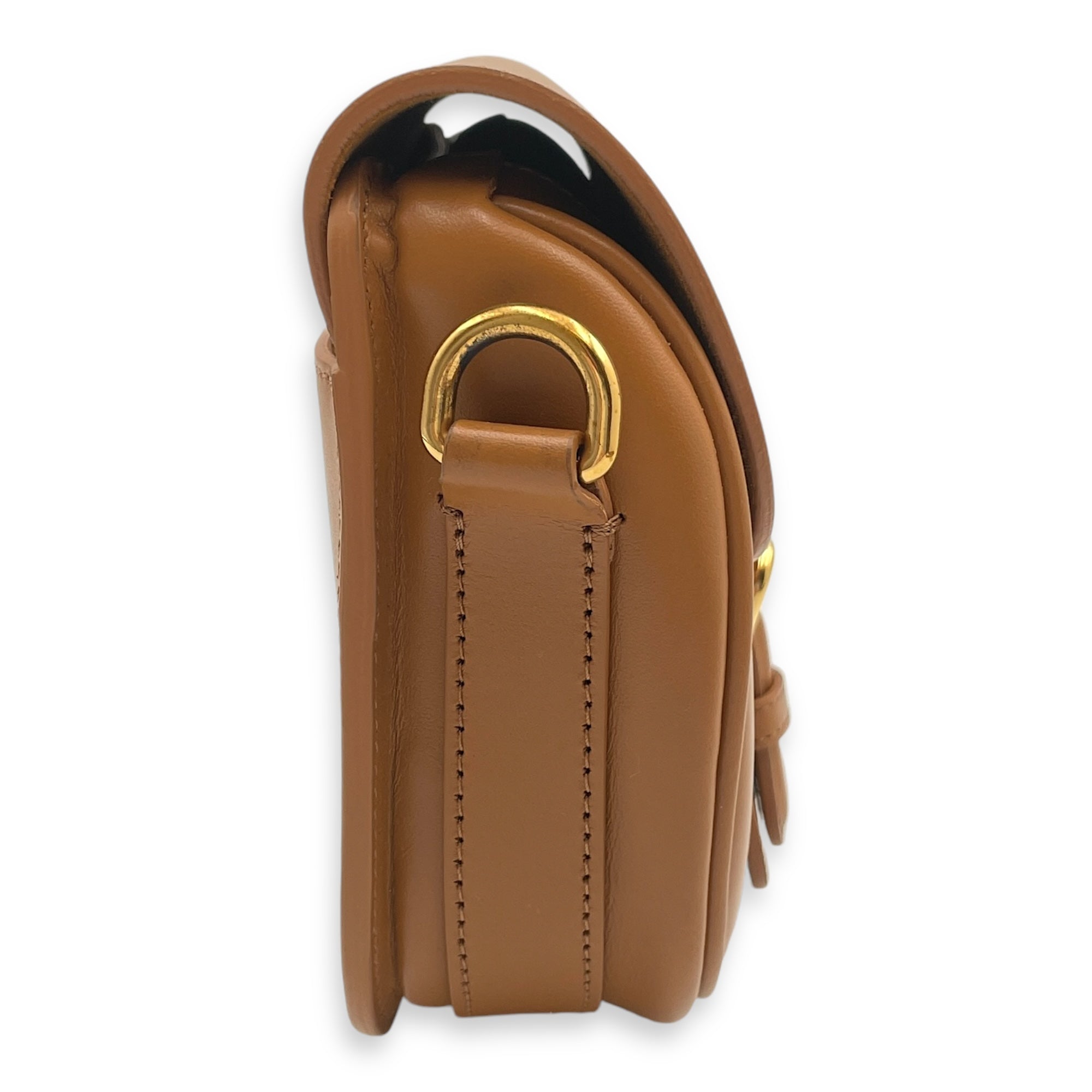 Bobby Small Camel Crossbody Bag in Smooth Calf Gold hardware CL2411-7657 3