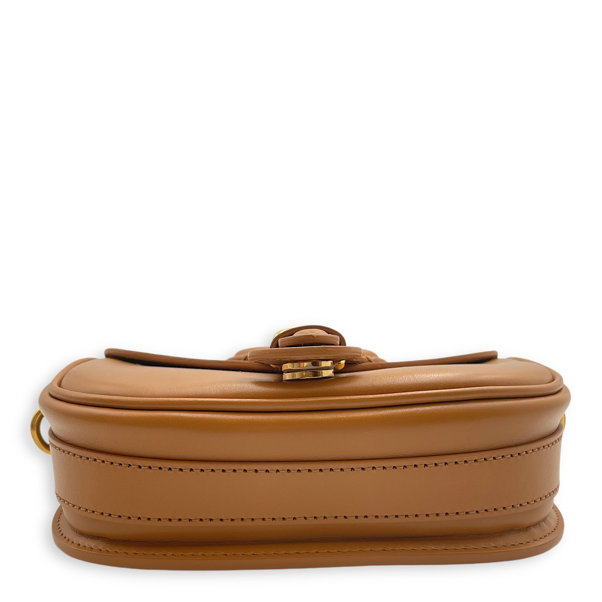 Bobby Small Camel Crossbody Bag in Smooth Calf Gold hardware CL2411-7657 6