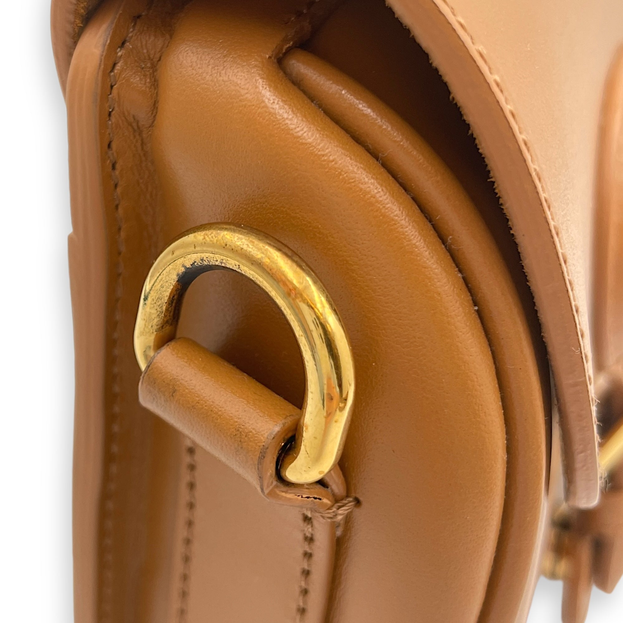 Bobby Small Camel Crossbody Bag in Smooth Calf Gold hardware CL2411-7657 8