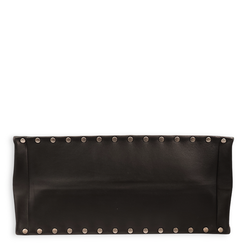 Book Embroidered Studded Leather Large Multicolor Tote Bag in Calfskin, Palladium hardware