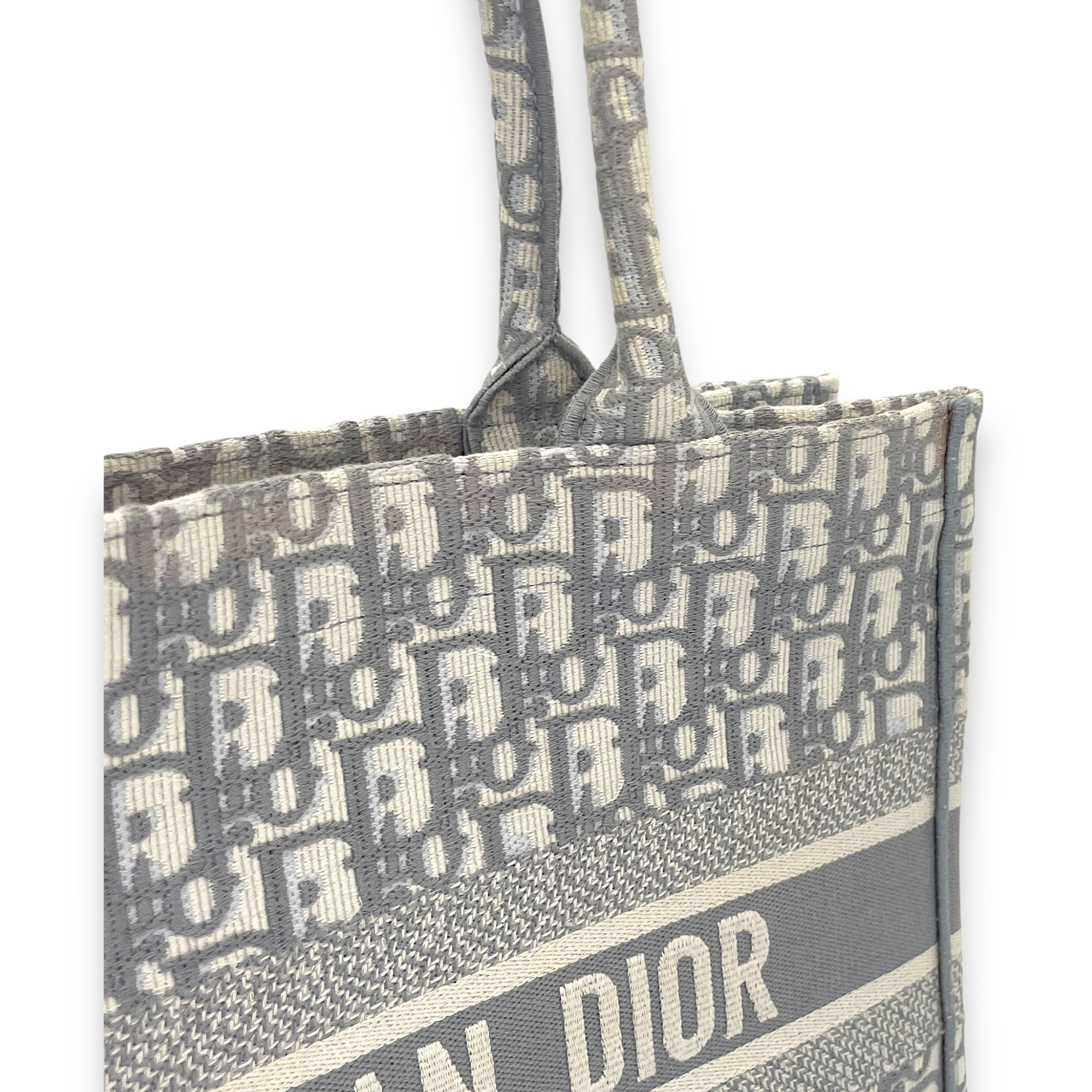 Book Tote Medium Grey Tote Bag in Canvas