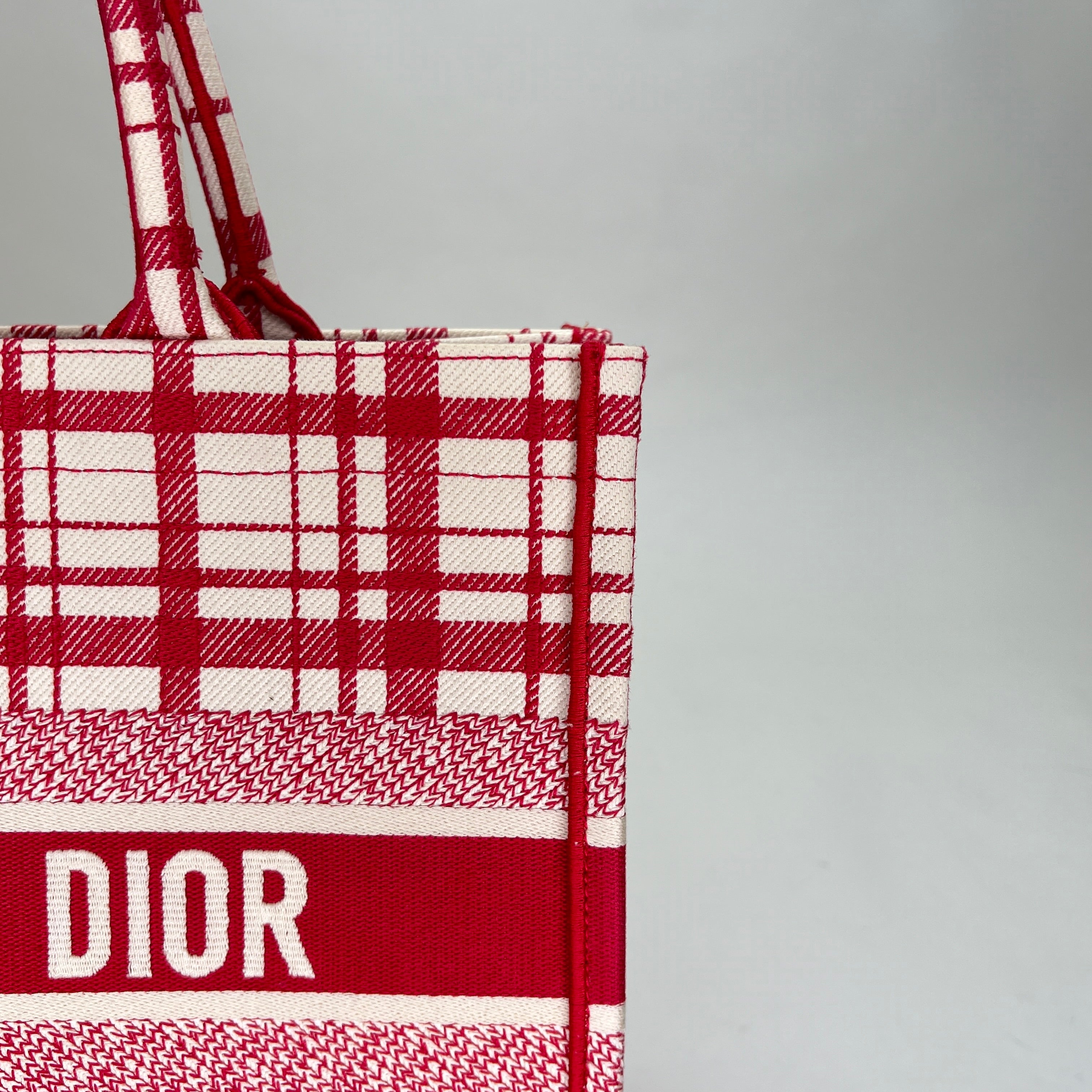 Christian Dior Book Tote Medium Red Tote Bag in Canvas Singapore