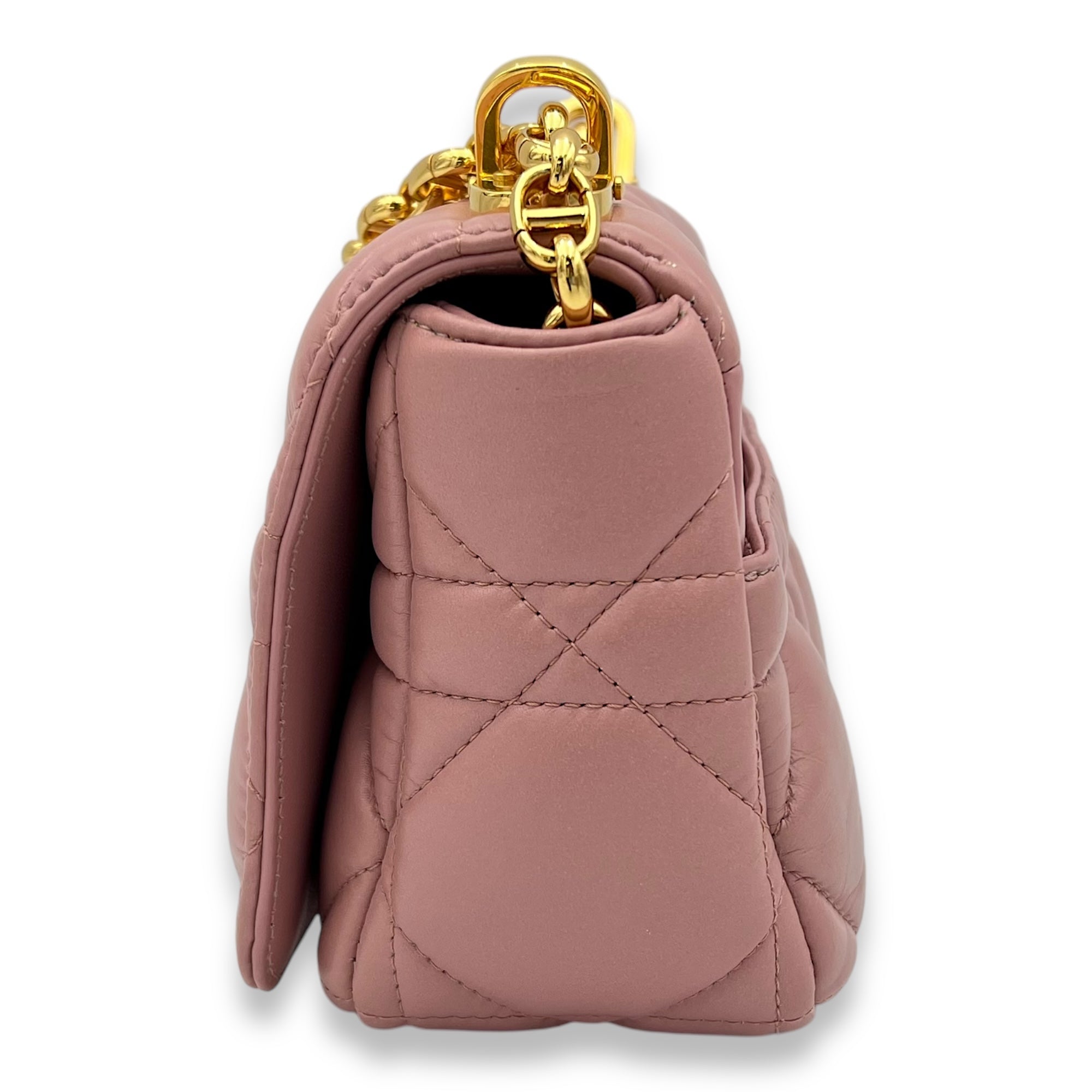 Caro Small Pink Crossbody Bag, Gold hardware