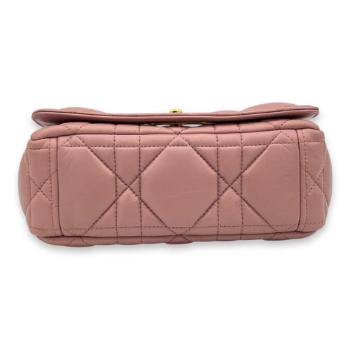 Caro Small Pink Crossbody Bag, Gold hardware