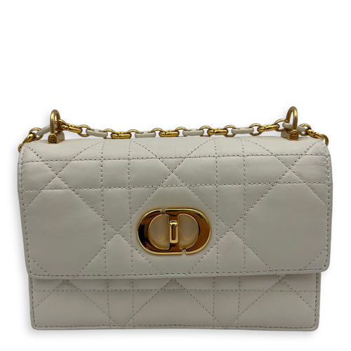 Christian Dior Miss Caro White Crossbody Bag in Calfskin, Gold hardware_1