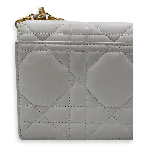 Christian Dior Miss Caro White Crossbody Bag in Calfskin, Gold hardware_12