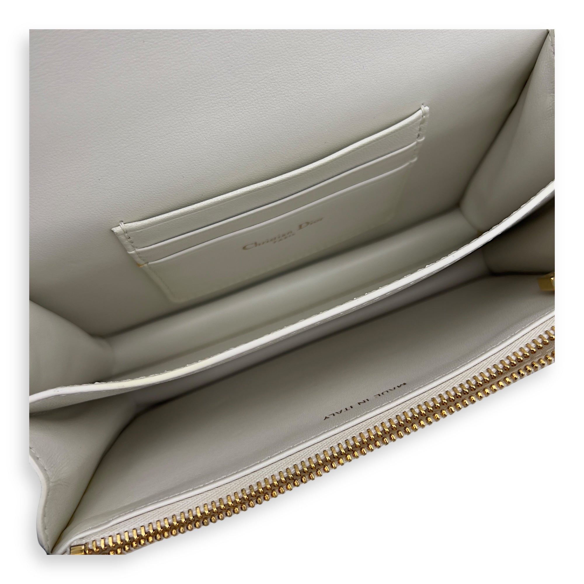 Christian Dior Miss Caro White Crossbody Bag in Calfskin, Gold hardware_6