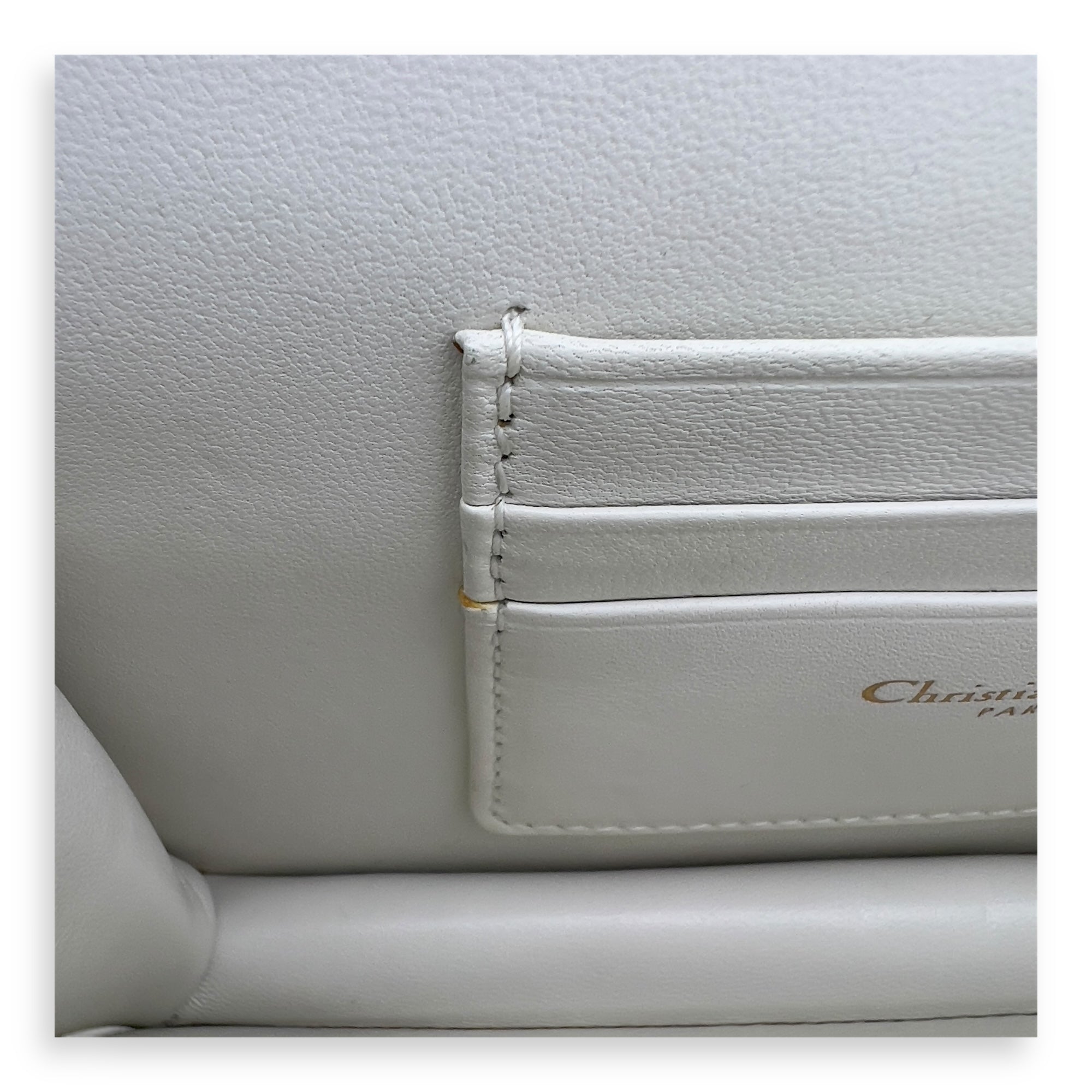 Christian Dior Miss Caro White Crossbody Bag in Calfskin, Gold hardware_8