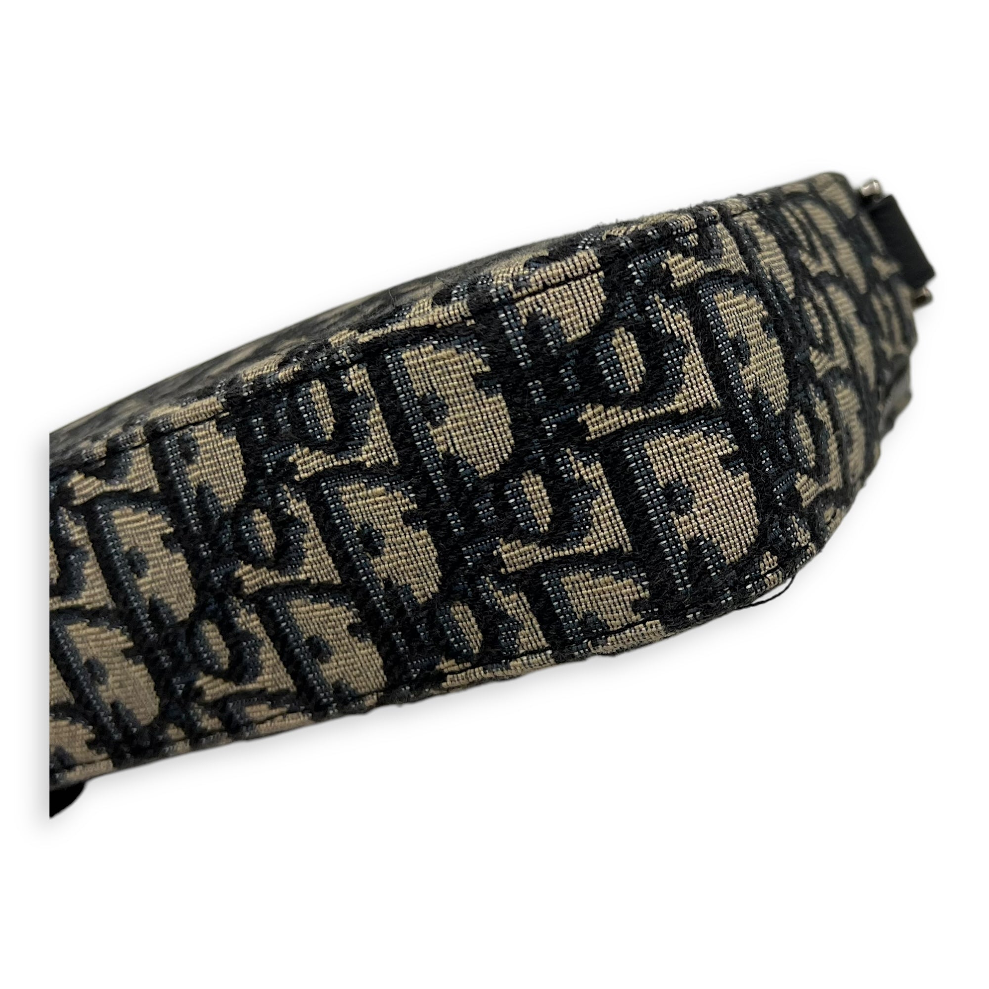 Christian Dior Safari Blue Crossbody Bag in Jacquard, Silver hardware_11