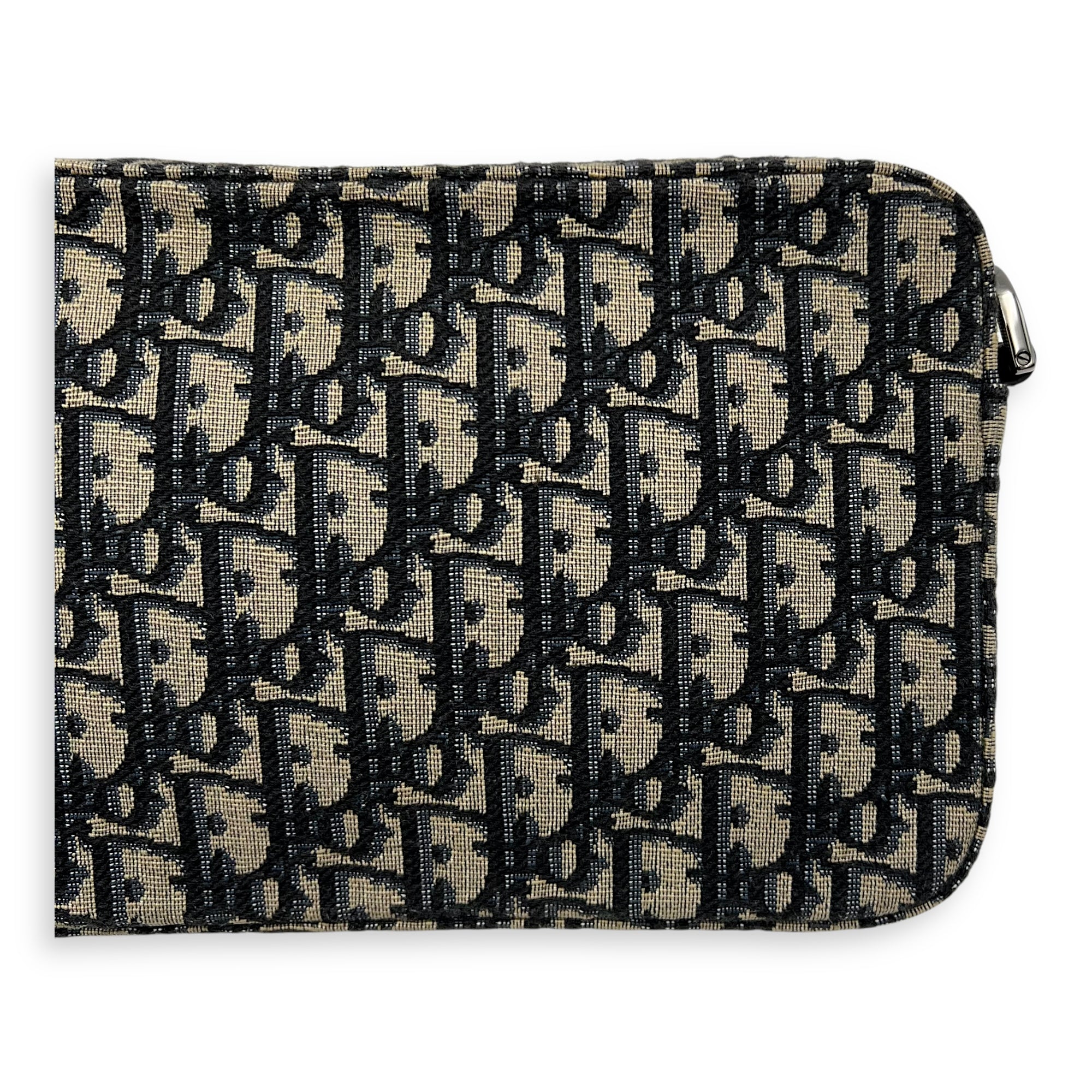 Christian Dior Safari Blue Crossbody Bag in Jacquard, Silver hardware_12