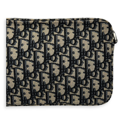 Christian Dior Safari Blue Crossbody Bag in Jacquard, Silver hardware_12