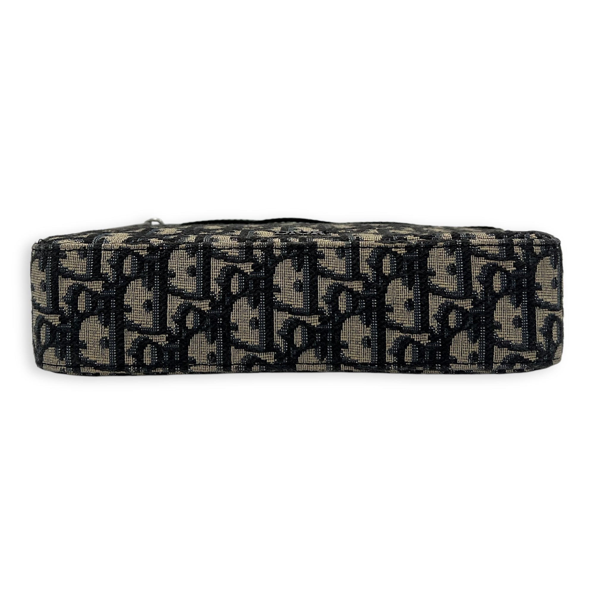 Christian Dior Safari Blue Crossbody Bag in Jacquard, Silver hardware_5