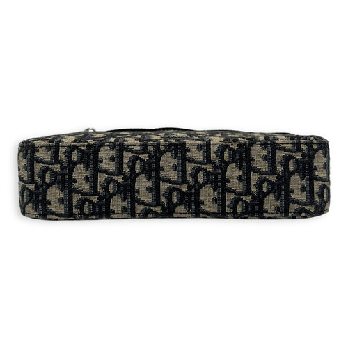 Christian Dior Safari Blue Crossbody Bag in Jacquard, Silver hardware_5