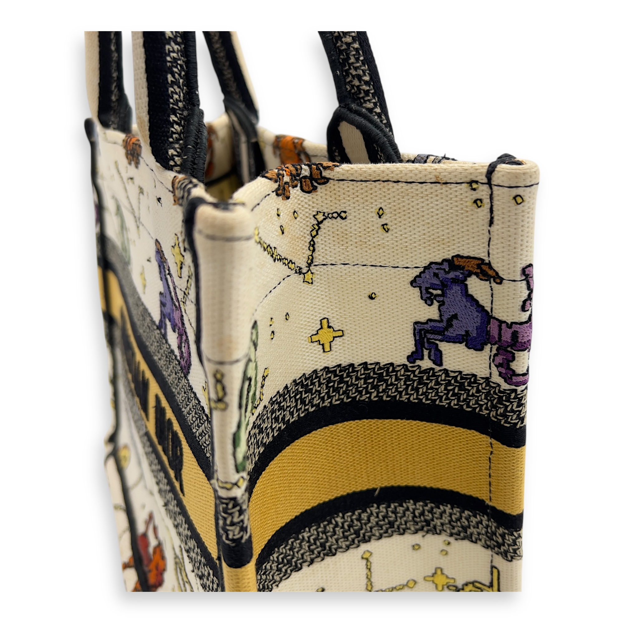 Dior Book Tote Small White Tote Bag in Canvas_12