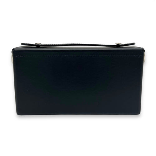Baguette Box Marc Jacobs Black Crossbody Bag in Calfskin, Silver hardware