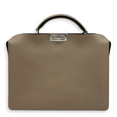 Fendi ISeeU Top Handle Bag Brown in Calfskin, Silver hardware_1