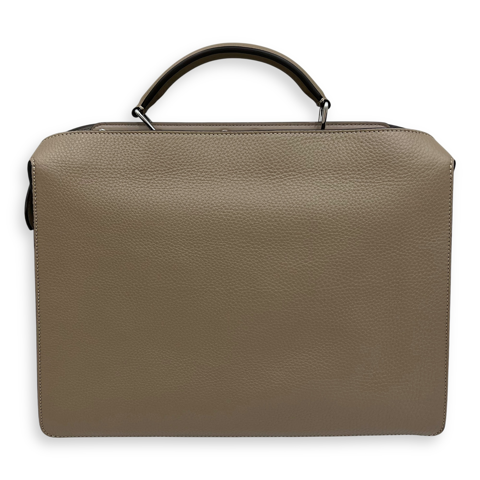 Fendi ISeeU Top Handle Bag Brown in Calfskin, Silver hardware_2
